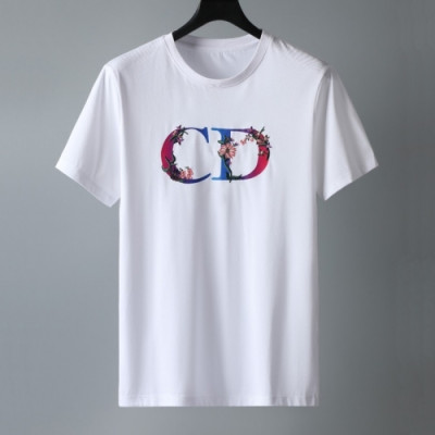 [캐쥬얼]Dior  Mm/Wm Casual Crew-neck Short Sleeved Tshirts White - 디올 2021 남/녀 캐쥬얼 크루넥 반팔티 Dio01234x Size(m - 3xl) 화이트