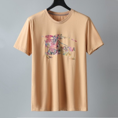 Burberry  Mens Logo Cotton Short Sleeved Tshirts Camel - 버버리 2021 남성 로고 코튼 반팔티 Bur03862x Size(m - 3xl) 카멜