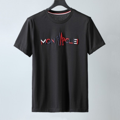 [매장판]Moncler  Mens Logo Crew-neck Short Sleeved Tshirts Black - 몽클레어 2021 남성 로고 크루넥 반팔티 Moc02194x Size(m - 3xl) 블랙