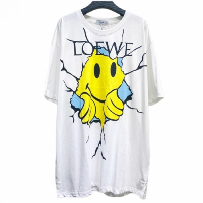 Loewe  Mens Smile Short Sleeved Tshirts White - 로에베 2021 남성 스마일 반팔티 Loe0418x.Size(m - 2xl).화이트