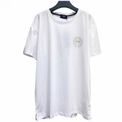 Fendi  Mens Logo Casual Short Sleeved Tshirts White - 펜디 2021 남성 로고 캐쥬얼 코튼 반팔티 Fen0968x Size(m - 2xl) 화이트