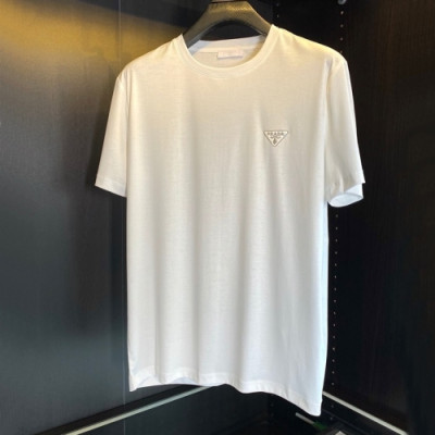 Prada  Mens Basic Logo Short Sleeved Tshirts White - 프라다 2021 남성 베이직 로고 폴로 반팔티 Pra02247x Size(m - 3xl) 화이트