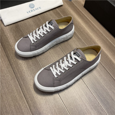 Versace 2021 Men's Canvas Sneakers,VERS0563 - 베르사체 2021 남성용 캔버스 스니커즈,Size(240-270),그레이