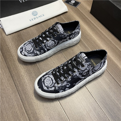 Versace 2021 Men's Canvas Sneakers,VERS0570 - 베르사체 2021 남성용 캔버스 스니커즈,Size(240-270),블랙