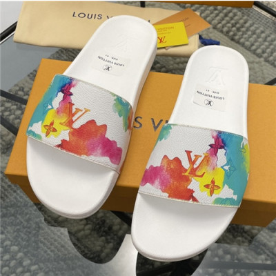 Louis Vuitton 2021 Men's Leatehr Slipper,LOUS2009 - 루이비통 2021 남성용 레더 슬리퍼,Size(240-270),화이트