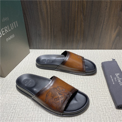 Berluti 2021 Men's Leather Mule,BERTS0230 - 벨루티 2021 남성용 레더 뮬,Size(240-270),카멜