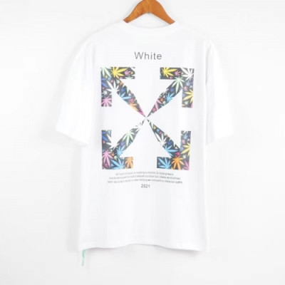 [캐쥬얼]Off-white  Mm/Wm Printing Logo Crew - neck Cotton Short Sleeved Tshirts White - 오프화이트 2021 남/녀 프린팅 로고 코튼 반팔티 Off0734x Size(s - xl) 화이트