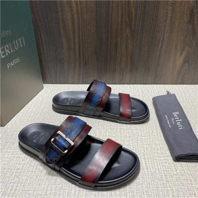 Berluti 2021 Men's Leather Mule,BERTS0244 - 벨루티 2021 남성용 레더 뮬,Size(240-270),브라운