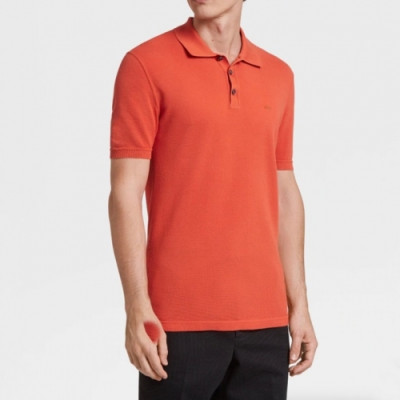 Ermenegildo Zegna  Mens Business Short Sleeved Polo Tshirts Orenge - 에르메네질도 2021 제냐 남성 비지니스 반팔티 Zeg0294x Size(m - 2xl) 오렌지