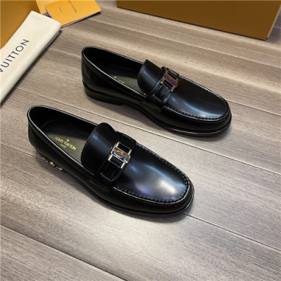 Louis Vuitton 2021 Men's  Leather Loafer,LOUS2016 - 루이비통 2021 남성용 레더 로퍼,Size(240-270),블랙