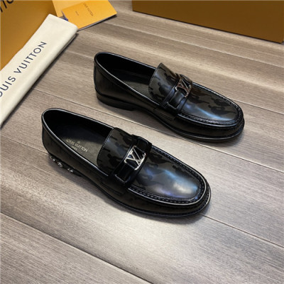 Louis Vuitton 2021 Men's  Leather Loafer,LOUS2019 - 루이비통 2021 남성용 레더 로퍼,Size(240-270),블랙