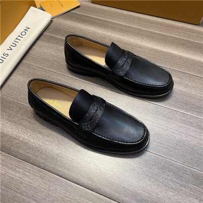 Louis Vuitton 2021 Men's  Leather Loafer,LOUS2021 - 루이비통 2021 남성용 레더 로퍼,Size(240-270),블랙