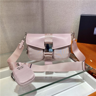 Prada 2021 Women's Nylon Shoulder Bag,23cm,1BD295,PRAB0401 - 프라다 2021 여성용 나일론 숄더백,23cm,스카이블루