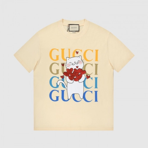 Gucci  Mm/Wm Logo Short Sleeved Tshirts Ivory - 구찌 2021 남/녀 로고 반팔티 Guc03702x Size(s - l) 아이보리