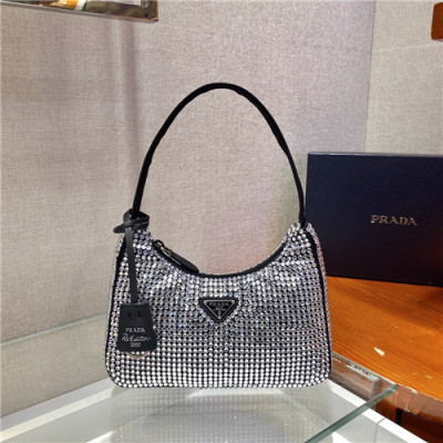 [프라다]Prada 2021 Women's Cubic Hobo Bag,23cm,1NE151,PRAB0414 - 프라다 2021 여성용 큐빅 호보백,23cm,블랙