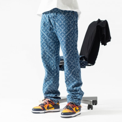 Louis vuitton  Mens Monogram Casual Pants Blue - 루이비통 2021 남성 모노그램 캐쥬얼 팬츠 Lou02852x Size(29 - 38) 블루