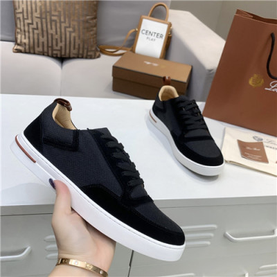 Loro Piana 2021 Men's Leather Sneakers,LOROS0064 - 로로피아나 2021 남성용 레더 스니커브,Size(240-270),블랙