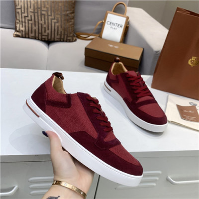 Loro Piana 2021 Men's Leather Sneakers,LOROS0066 - 로로피아나 2021 남성용 레더 스니커브,Size(240-270),레드