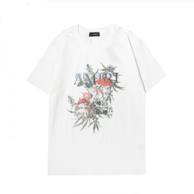 Amiri  Mm/Wm Logo Cotton Short Sleeved Tshirts White - 아미리 2021 남/녀 로고 코튼 반팔티 Ami0203x Size(s - 2xl) 화이트