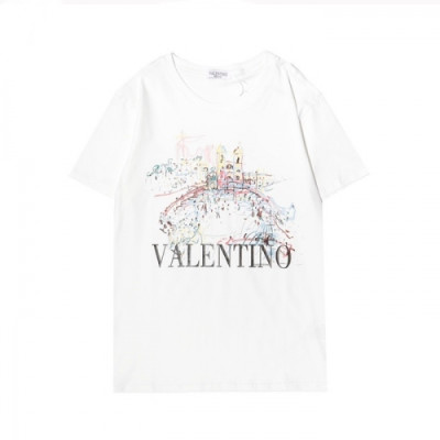 Valentino  Mens Logo Crew-neck Short Sleeved Tshirts White - 발렌티노 2021 남성 로고 크루넥 반팔티 Val0473x Size(s - 2xl) 화이트