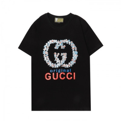 Gucci  Mm/Wm Logo Short Sleeved Tshirts Black - 구찌 2021 남/녀 로고 반팔티 Guc03712x Size(s - 2xl) 블랙