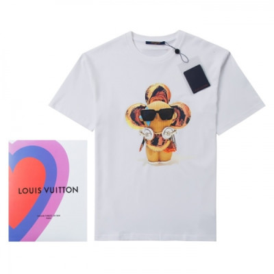 Louis vuitton  Mm/Wm Logo Short Sleeved Tshirts Black - 루이비통 2021 남/녀 로고 반팔티 Lou02856x Size(xs - l) 화이트