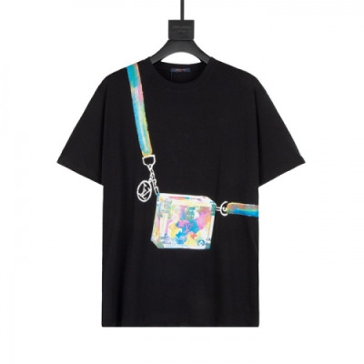 Louis vuitton  Mm/Wm Logo Short Sleeved Tshirts Black - 루이비통 2021 남/녀 로고 반팔티 Lou02865x Size(xs - l) 블랙