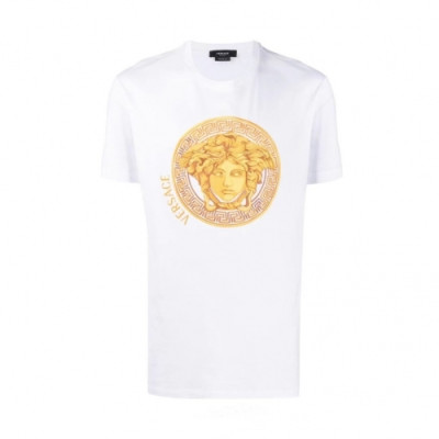 [추천템]Versace  Mens Logo Short Sleeved Tshirts Black - 베르사체 2021 남성 메두사 반팔티 Ver0846x Size(s - 3xl) 화이트