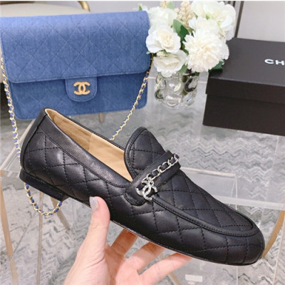 Chanel 2021 Women's Leather Mule,Flat,CHAS0612 - 샤넬 2021 여성용 레더 플렛,Size(225-250),블랙