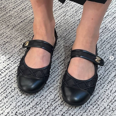 샤넬 여성 메리제인 플랫 슈즈 - Chanel Womens Ballerina Shoes - chs0613x