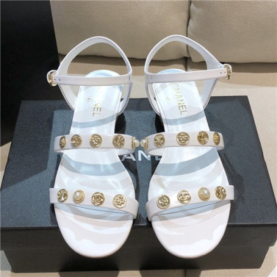 [매장판]Chanel 2021 Women's Leather Sandal,CHAS0617 - 샤넬 2021 여성용 레더 샌들,Size(225-250),화이트