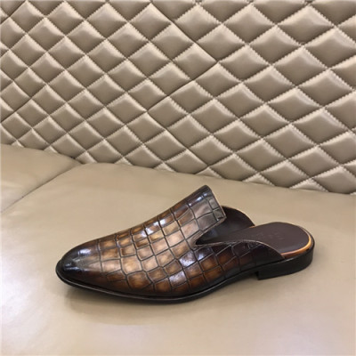 Berluti 2021 Men's Leather Mule,BERTS0255 - 벨루티 2021 남성용 레더 뮬,Size(240-270),카키