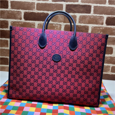 [구찌]Gucci 2021 Women's Canvas Tote Bag,43cm,659980,GUB1312 - 구찌 2021 여성용 캔버스 토트백,43cm,레드