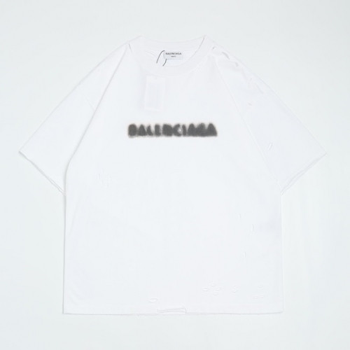 Balenciaga  Mm/Wm Logo Cotton Short Sleeved Tshirts White - 발렌시아가 2021 남/녀 로고 코튼 반팔티 Bal01060x Size(xs - l) 화이트