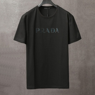 Prada  Mens Basic Logo Short Sleeved Tshirts Black - 프라다 2021 남성 베이직 로고 폴로 반팔티 Pra02270x Size(s - 2xl) 블랙