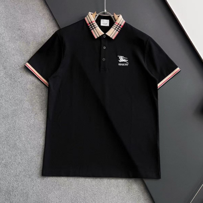 Burberry  Mens Logo Cotton Short Sleeved Tshirts Orange - 버버리 2025 남성 로고 코튼 반팔티 Bur03879x Size(m - 4xl) 블랙