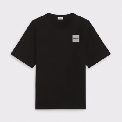 Celine  Mm/Wm Hedi Slimane Logo Cotton Short Sleeved Tshirts Black - 셀린느 2021 남/녀 로고 코튼 반팔티 Cel0121x Size(s - xl) 블랙