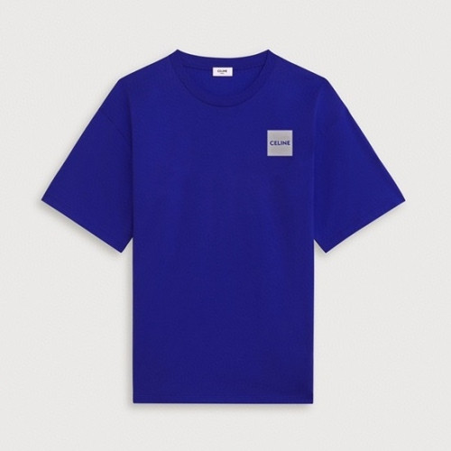 Celine Mm/Wm Hedi Slimane Logo Cotton Short Sleeved Tshirts Blue - 셀린느 2021 남/녀 로고 코튼 반팔티 Cel0122x Size(s - xl) 블루