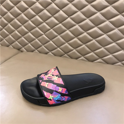 Louis Vuitton 2021 Men's Leather Slipper,LOUS2067 - 루이비통 2021 남성용 레더 슬리퍼,Size(240-270),레드