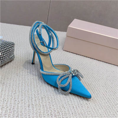 Mach & Mach 2021 Women's Leather/Silk High Heel Sandal,MNMS0010 - 마하앤마하 2021 여성용 레더/실크 하이힐 샌들,Size(225-250),블루