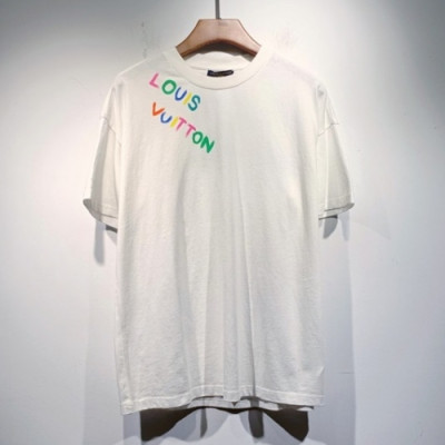 Louis vuitton  Mm/Wm Logo Short Sleeved Tshirts White - 루이비통 2021 남/녀 로고 반팔티 Lou02920x Size(s - 2xl) 화이트