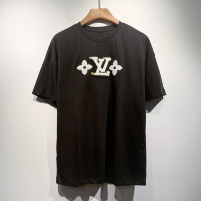 Louis vuitton  Mm/Wm Logo Short Sleeved Tshirts Black - 루이비통 2021 남/녀 로고 반팔티 Lou02932x Size(s - 2xl) 블랙