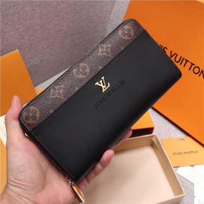 Louis Vuitton 2021 Men's Leather Wallet,19.5cm,LOUWT0513 - 루이비통 2021 남성용 레더 장지갑,19.5cm,블랙