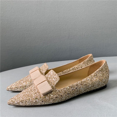 Jimmy Choo 2021 Women's Leather Flat,JIMS0112 - 지미츄 2021 여성용 레더 플렛,Size(225-250),골드