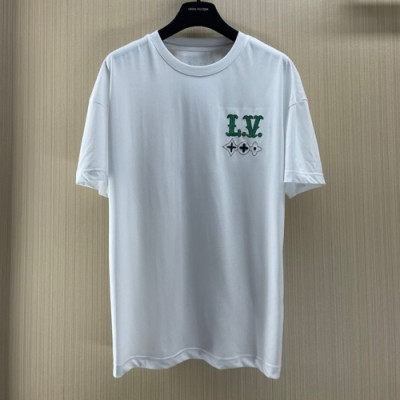 Louis vuitton  Mm/Wm Logo Short Sleeved Tshirts White - 루이비통 2021 남/녀 로고 반팔티 Lou02943x Size(s - 2xl) 화이트