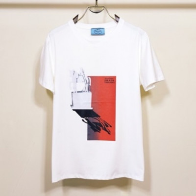 Prada  Mens Basic Logo Short Sleeved Tshirts White - 프라다 2021 남성 베이직 로고 폴로 반팔티 Pra02284x Size(s - 2xl) 화이트