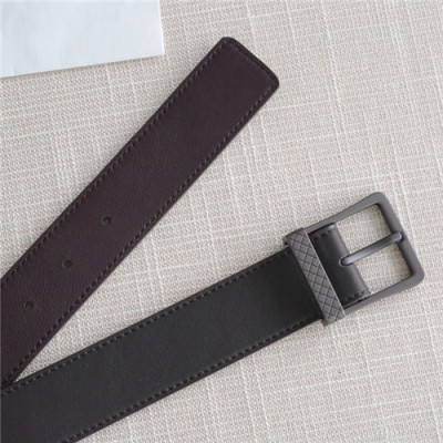 Bottega Veneta 2021 Men's Leather Belt,3.5cm,BOTBT0044 - 보테가베네타 2021 남성용 레더 벨트,3.5cm,블랙