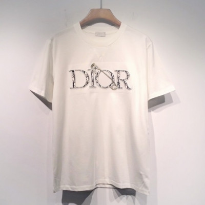 Dior  Mm/Wm Casual Crew-neck Short Sleeved Tshirts White - 디올 2021 남/녀 캐쥬얼 크루넥 반팔티 Dio01264x Size(s - 2xl) 화이트