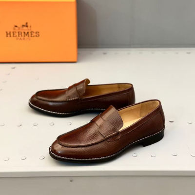 Hermes 에르메스 남성 브라운 로퍼 - Hermes Mens Brwon Loafer - her0476x