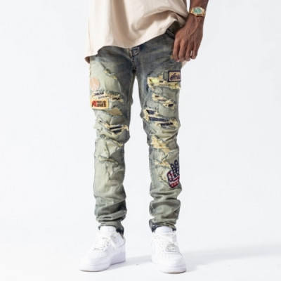 Amiri  Mens Trendy Denim Pants Blue - 아미리 2021 남성 트렌디 데님 팬츠 Ami0217x Size(29 - 38) 블루